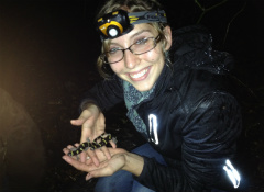 Dana with salamanders