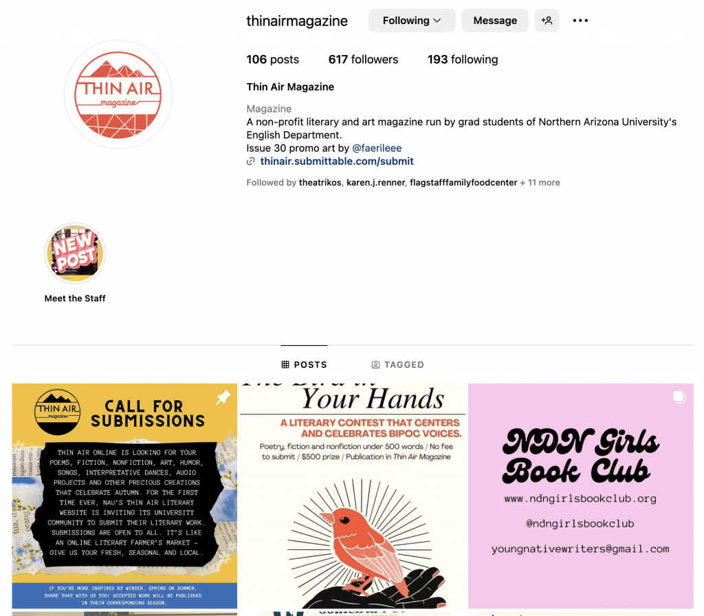 Thin Air Instagram header