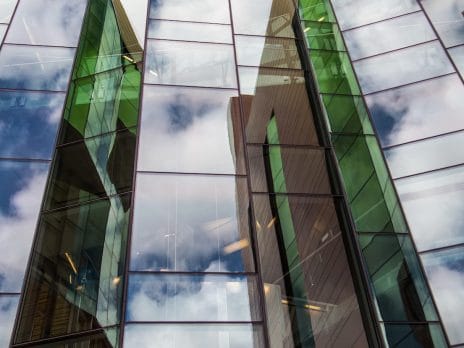 view of nau building exterior on campus in flagstaff