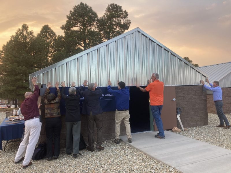 Opening the new roll-off roof.