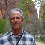 Max Licher in a canyon