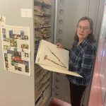 Tina Ayers in herbarium.