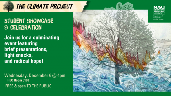 The image shows an abstract rendering of water and rock with a superimposed tree. The text repeats the long description.