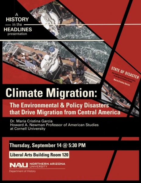 A poster for a History in the Headlines Event