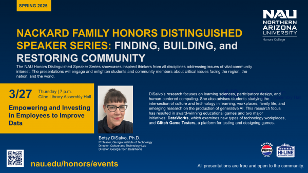 Honors College Speaker Series Betsy DiSalvo