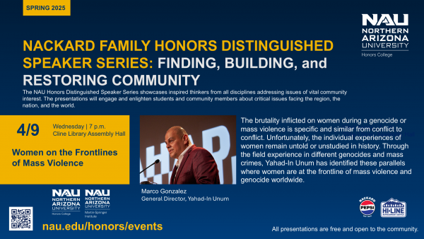 Nackard Family Honors Speaker Series #3 MaRco Gonzalez