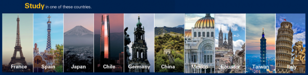 picture depicting countries that IGP student study in