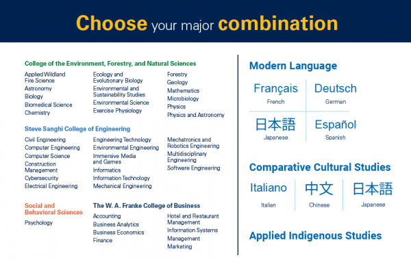 Degree Options summarized