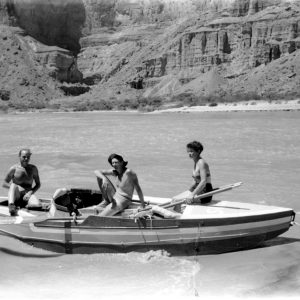 Susie R. & crew at Mile 52.8. Bill McGill, P.T. Reilly, Susie Reilly 6-21-56