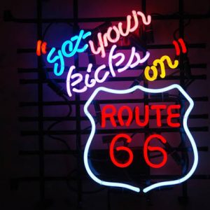 Route 66 neon sign