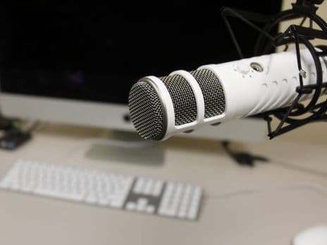 studio microphone close up