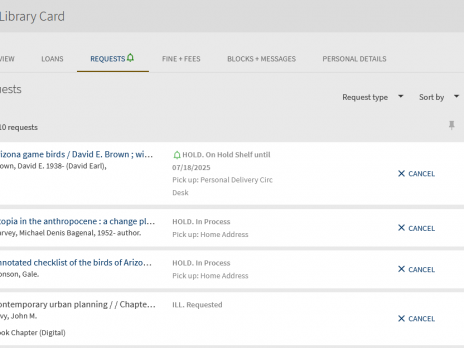 Library account requests