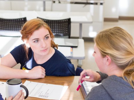 photo of two nau students studying