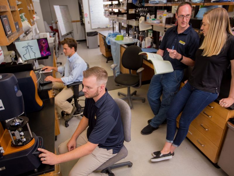 Tim Becker and students in BDL lab
