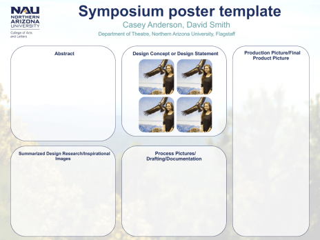 Downloadable example landscape poster template