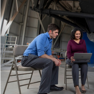 Jacob Hyden with mentor Christina Thomas at the Discovery Channel Telescope