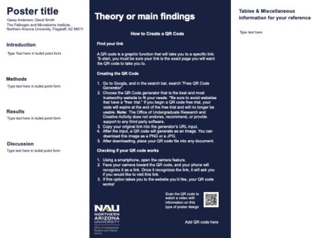 Downloadable example landscape poster template