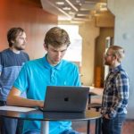 Reilly Leudde working on a computer