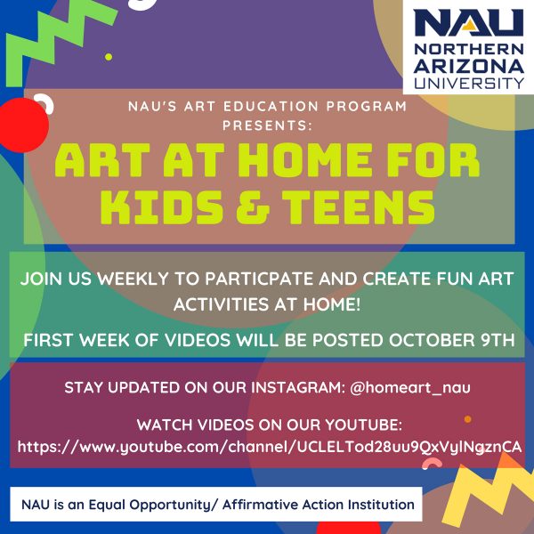 Flyer for Art from Home for Kids and Teens program