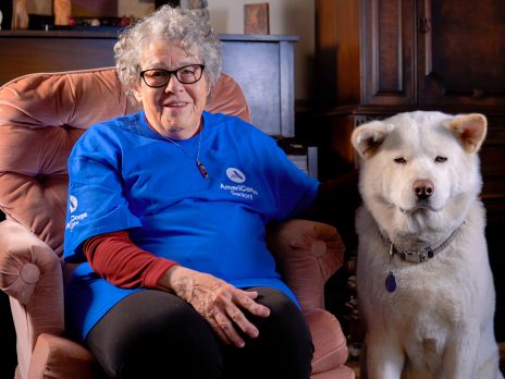 AmeriCorps Senior volunteer and her dog