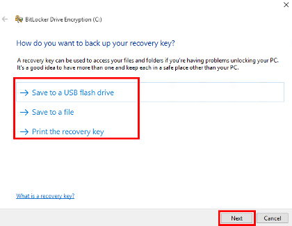 Windows 10 - BitLocker Recovery Key