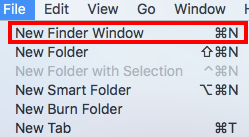 Data Backup - New Finder Window
