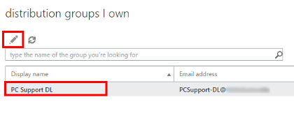 OWA 2016 - Options - Distribution Groups I Own