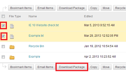 BBLearn - Download Files - Download Package