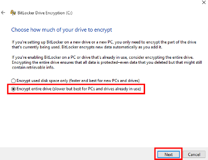 Windows 10 - Encrypt Entire Drive