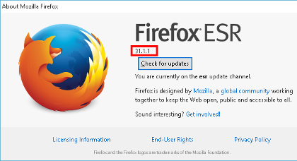 Discovering your System - Firefox - About Version