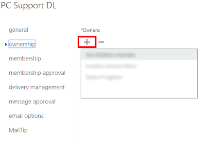 OWA 2016 - Options - Owners Plus sign