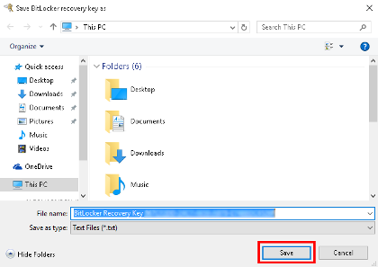Windows 10 - Save File
