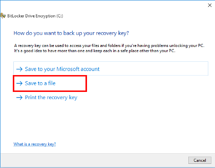 Windows 10 - Save to a file
