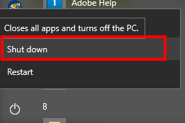 Windows 10 - Shut Down