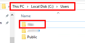 Windows 10 - User Folder
