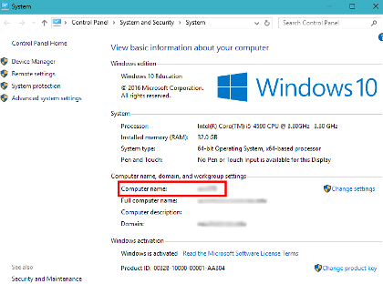 computer name