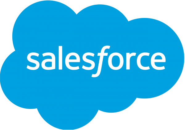 The blue Salesforce cloud logo.