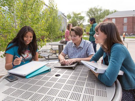 NAU students studying outside