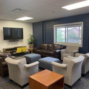 Image of the couches in the Peer Jacks Lounge