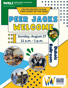 Peer Jacks Welcome event flyer
