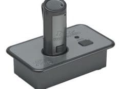 Picture of XTag microphone in it's charging station