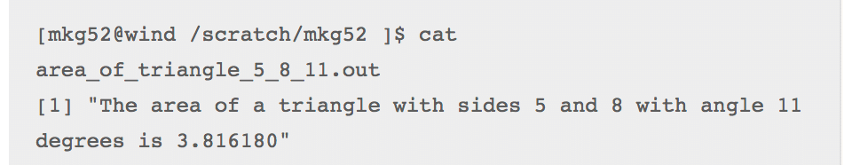Job Array output result