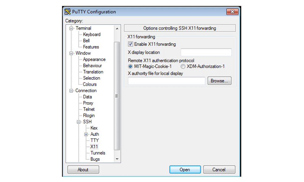 PuTTY Configuration Snapshot