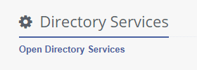 Directory Services section example