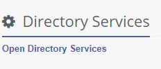screenshot of directory services link