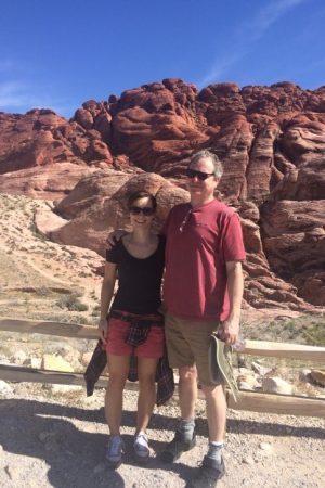 Frank and Rebecca and Red Rock Mountains