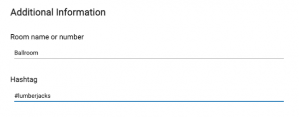 Additional Information form