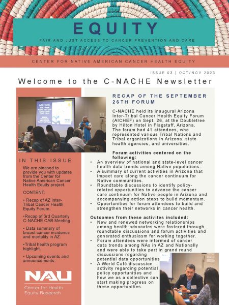 First page of the C-NACHE newsletter