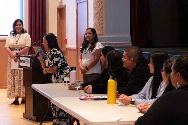 Asia-Soleil Yazzie, NASWAC scholar, speaking