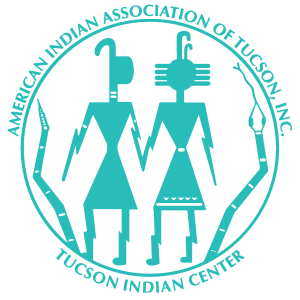 Turquoise colored logo for the Tucson Indian Center